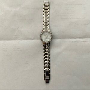 Mickey Mouse Silver Watch with Crystal Accents